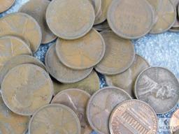 Approximately 1 pound of mixed Lincolns cents
