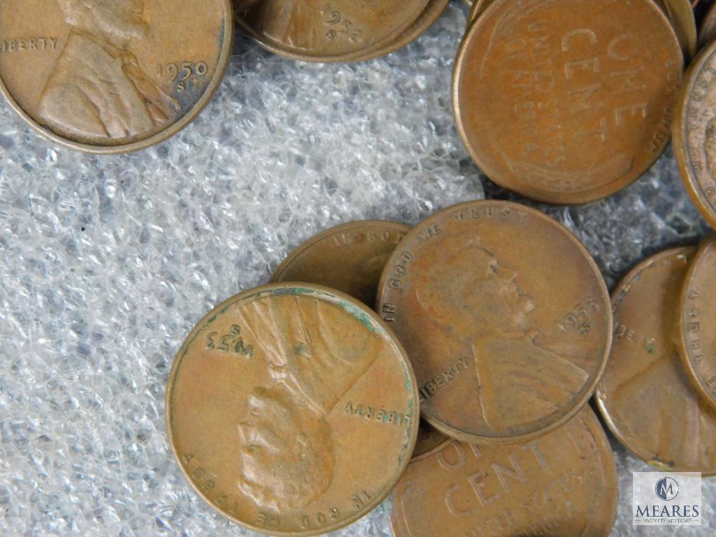 Approximately 1 pound of mixed Lincolns cents
