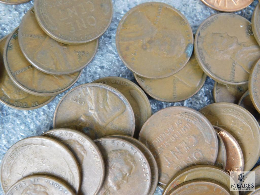 Approximately 1 pound of mixed Lincolns cents