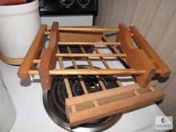 Kitchen Utensil Holders with Contents: Spatulas, Spoons, Whisks, ETC