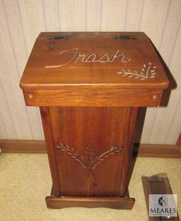 Wooden Trash Can