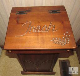 Wooden Trash Can