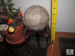 Oil Warmer, Artificial Tree Decoration, and Small Rock Decoration