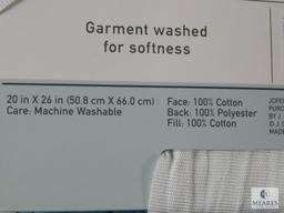 New Set of 2 Emma Pillow Shams in Stone Blue 20" x 26" each