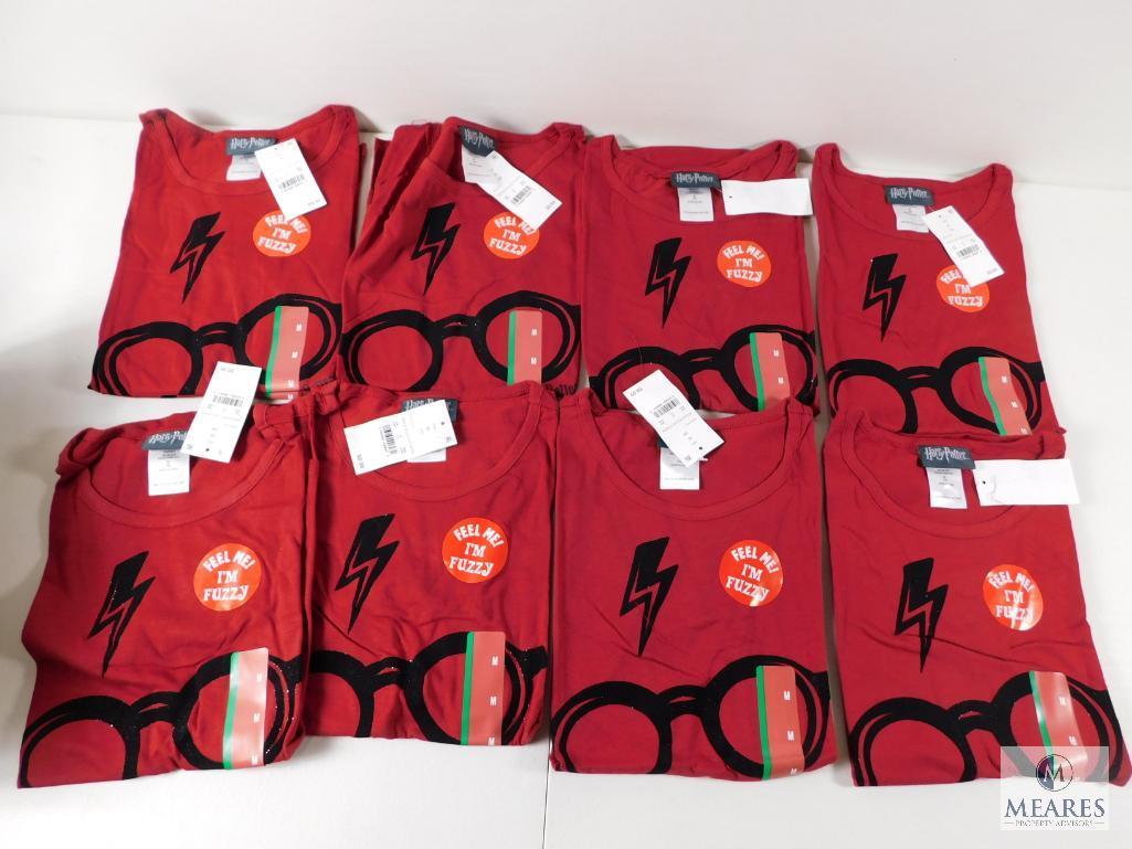 Case of 9 New Girls Size Medium 7/8 Red Fuzzy Harry Potter T-shirts