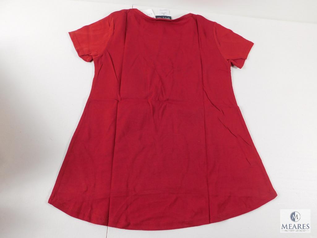 Case of 9 New Girls Size Medium 7/8 Red Fuzzy Harry Potter T-shirts
