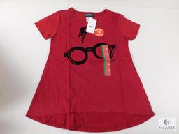 Case of 9 New Girls Size Medium 7/8 Red Fuzzy Harry Potter T-shirts