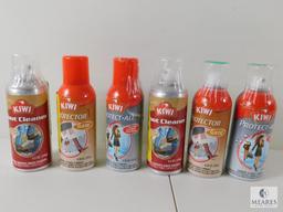 Lot 6 assorted 4.25 oz Kiwi Spray Cans Boot Cleaner, Suede Protector & Protect All