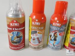 Lot 6 assorted 4.25 oz Kiwi Spray Cans Boot Cleaner, Suede Protector & Protect All