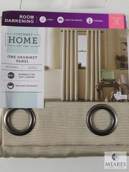 Lot 2 New McKenna Grommet Panel Blackout Curtains Dune Taupe 50" x 95" each