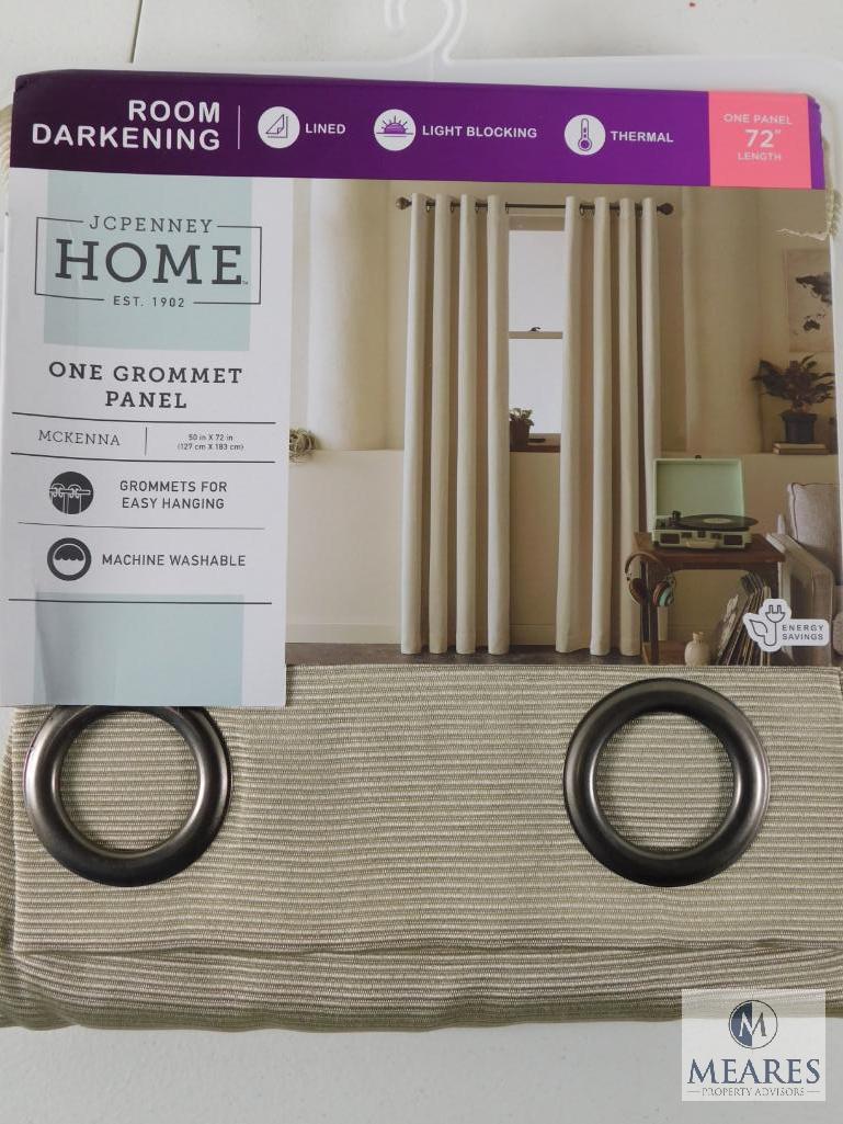 Lot 2 New McKenna Grommet Panel Blackout Curtains Dune Taupe 50" x 95" each