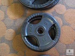 TKO Tri-Grip 160-pound barbell weight Set: includes (2) each 10, 25 and 45 lb plates