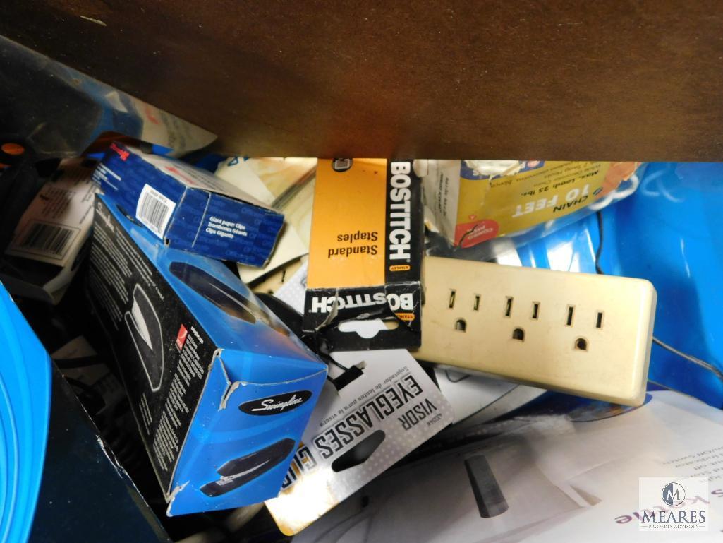 Large Lot Office Supplies New Casio Calculator, Stapler, Tickets, Organizer, Alarm Clocks, Cordless