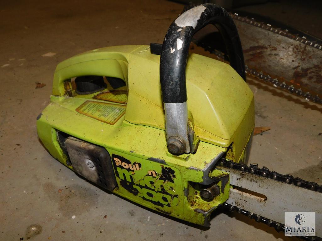 Lot of (2) Poulan Gas Powered Chainsaws: (1) Micro XXX & (1) Super 250A