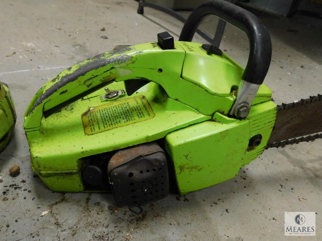 Lot of (2) Poulan Gas Powered Chainsaws: (1) Micro XXX & (1) Super 250A