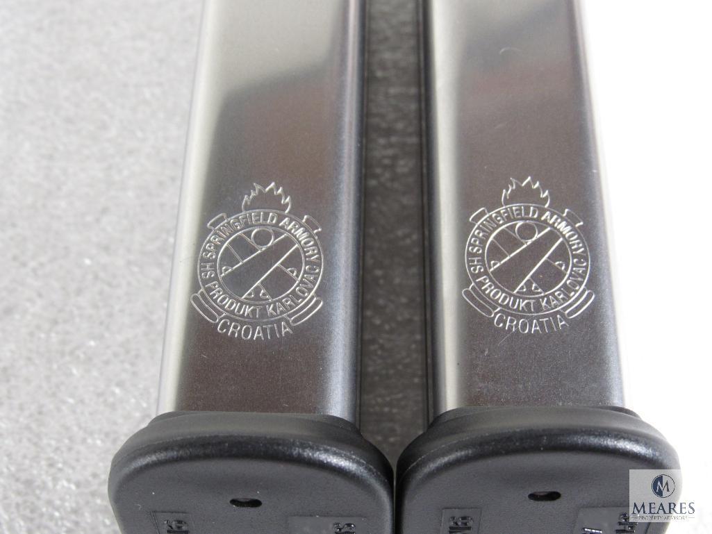 Lot 2 Factory Stainless Springfield XDM 9mm 19 Round Magazines