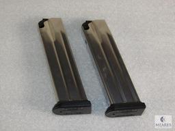 Lot 2 Factory Stainless Springfield XDM 9mm 19 Round Magazines