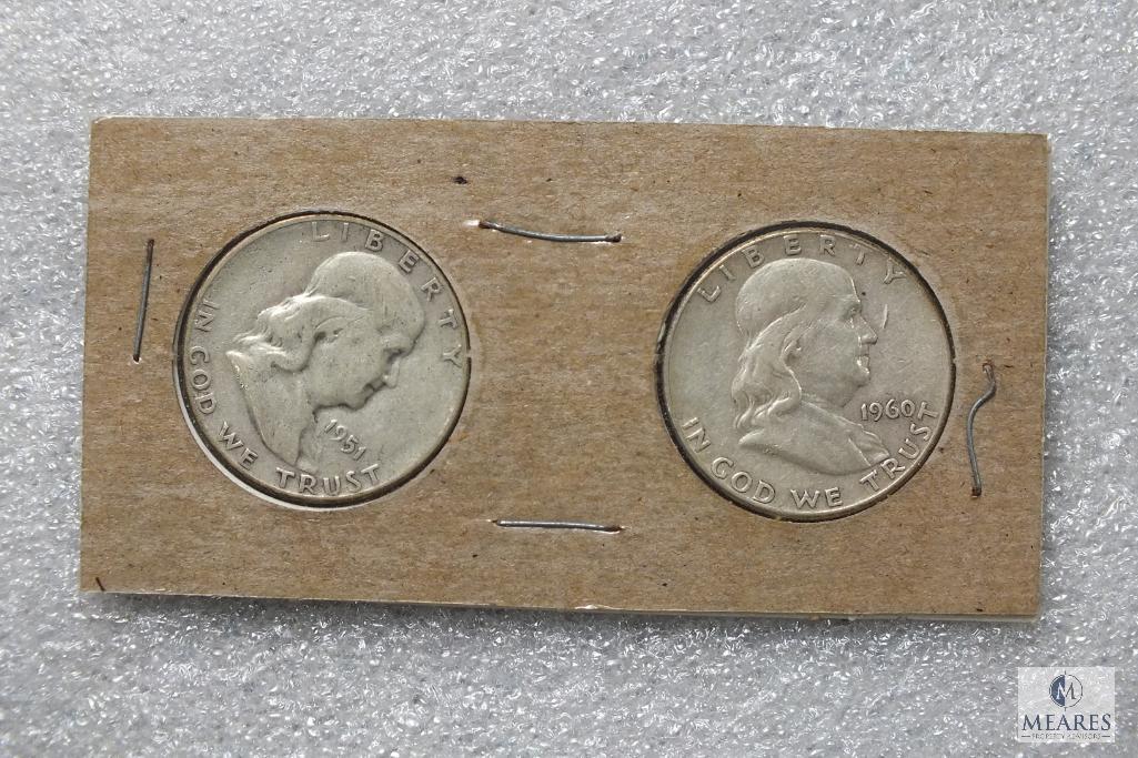 1951 and 1960-S Franklin half dollars