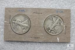 Group of (2) Walking Liberty halves