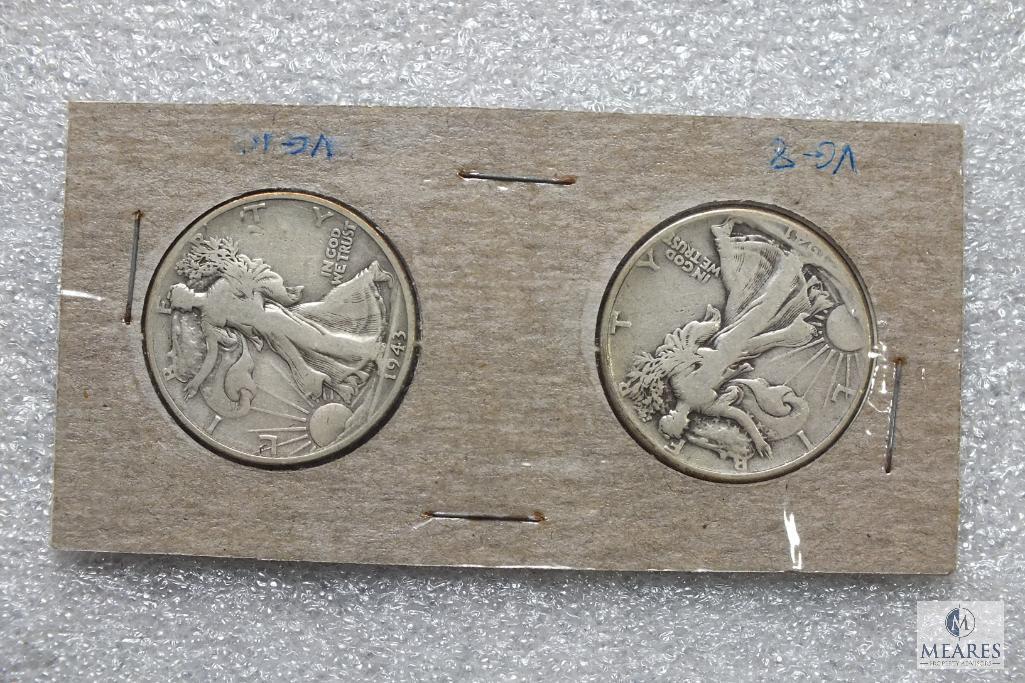 Group of (2) Walking Liberty halves