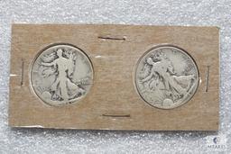 Group of (2) Walking Liberty halves