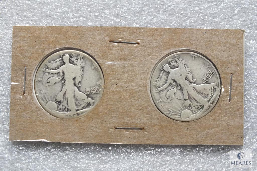 Group of (2) Walking Liberty halves