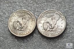 Lot of (5) 1979 Susan B Anthony dollars - Possible Wide Rim - Near Date Varieties included
