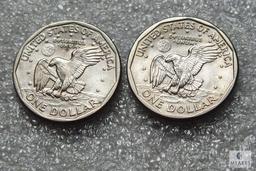 Lot of (5) 1979 Susan B Anthony dollars - Possible Wide Rim - Near Date Varieties included