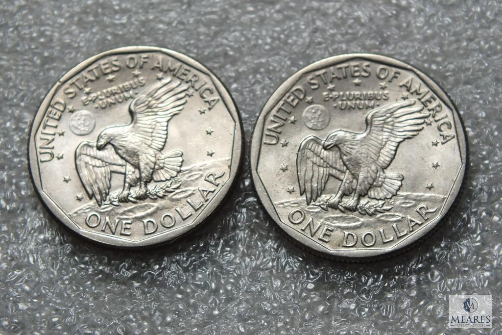 Lot of (5) 1979 Susan B Anthony dollars - Possible Wide Rim - Near Date Varieties included