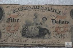 The Exchange Bank - Columbia SC - Aug 1854 - Hand signatures