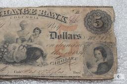 The Exchange Bank - Columbia SC - Aug 1854 - Hand signatures