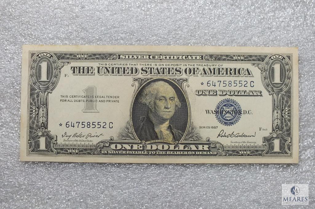 Series 1957 US $1 silver certificate - STAR NOTE