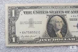 Series 1957 US $1 silver certificate - STAR NOTE