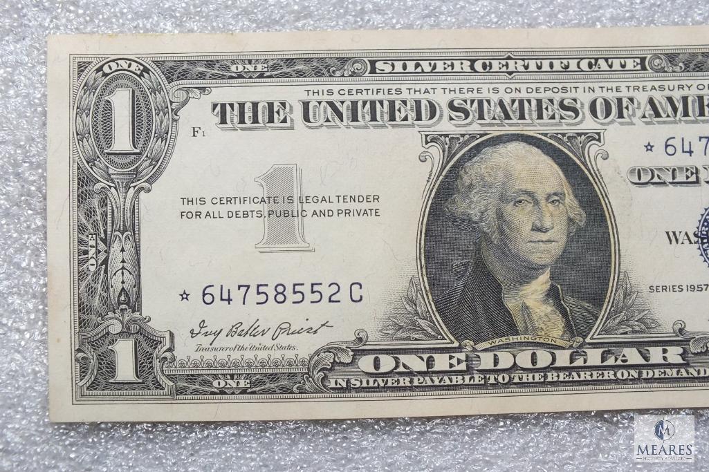 Series 1957 US $1 silver certificate - STAR NOTE