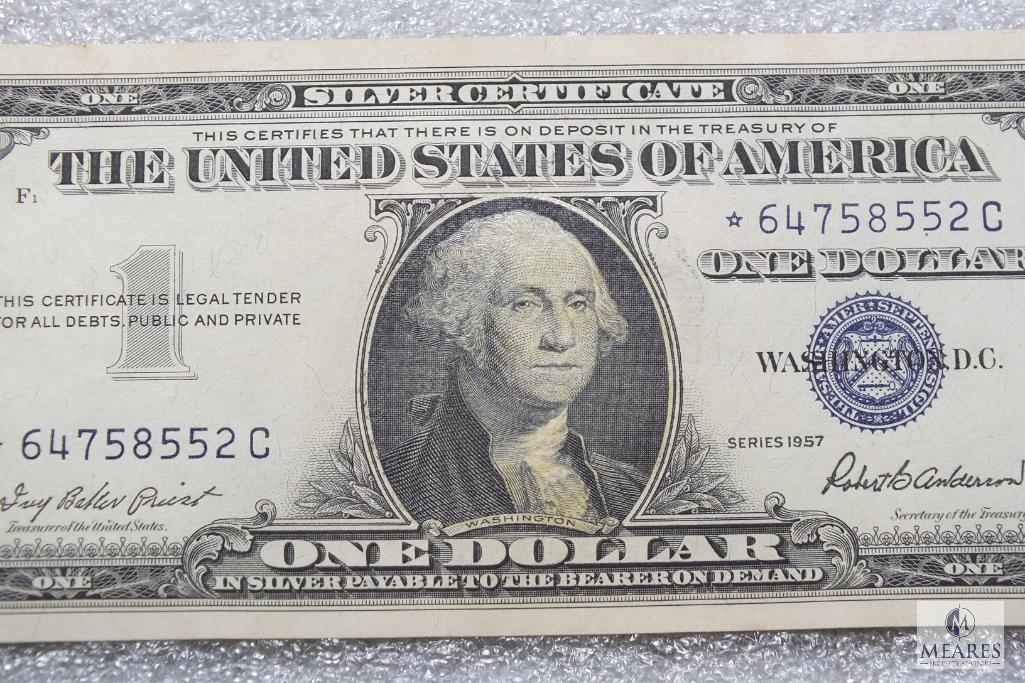 Series 1957 US $1 silver certificate - STAR NOTE