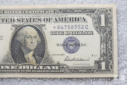 Series 1957 US $1 silver certificate - STAR NOTE