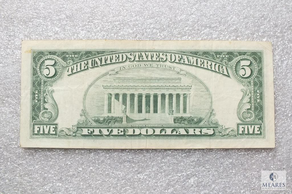 Group of (2) Series 1963 US $5 red seal notes