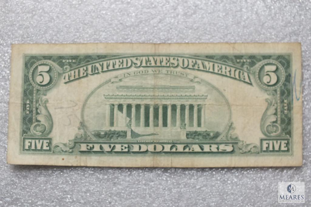 Group of (2) Series 1963 US $5 red seal notes