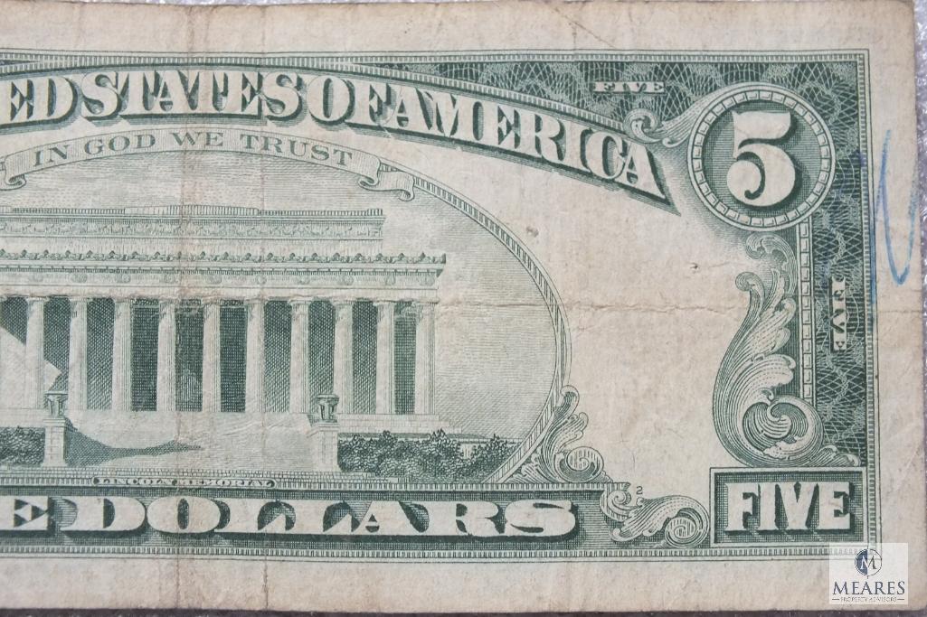 Group of (2) Series 1963 US $5 red seal notes