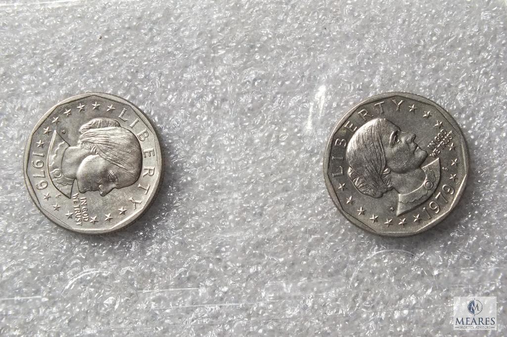 Lot of (14) 1979 Susan B Anthony dollars - Possible Wide Rim - Near Date Varieties included