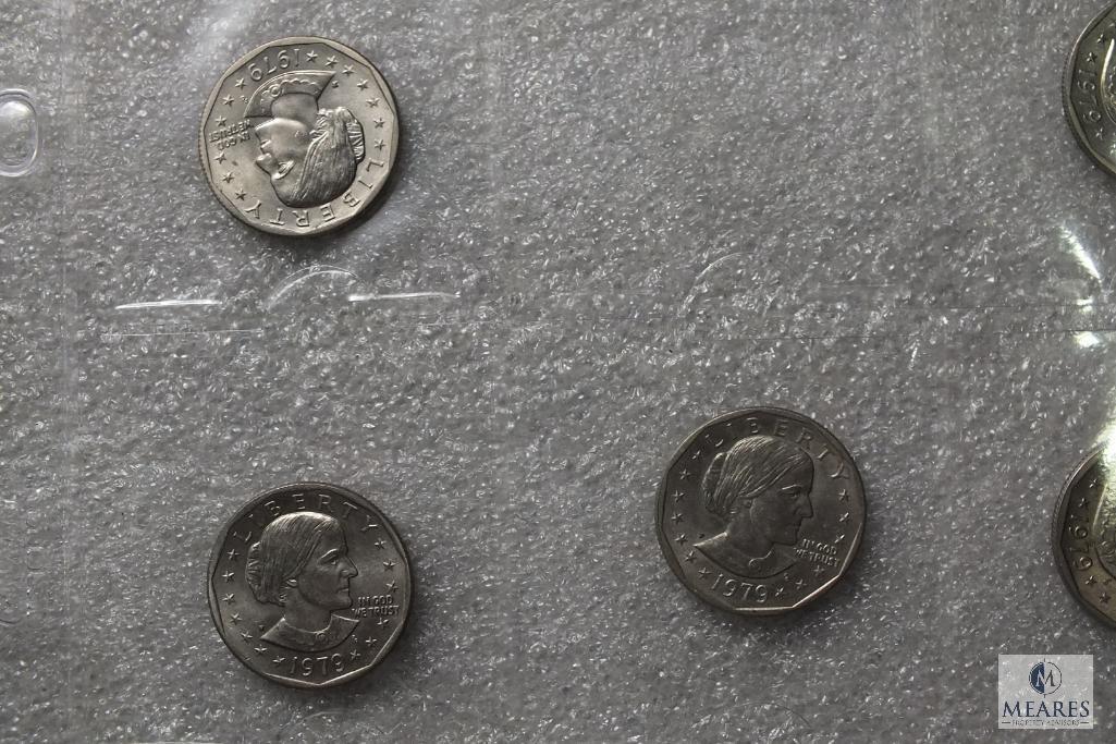 Lot of (14) 1979 Susan B Anthony dollars - Possible Wide Rim - Near Date Varieties included