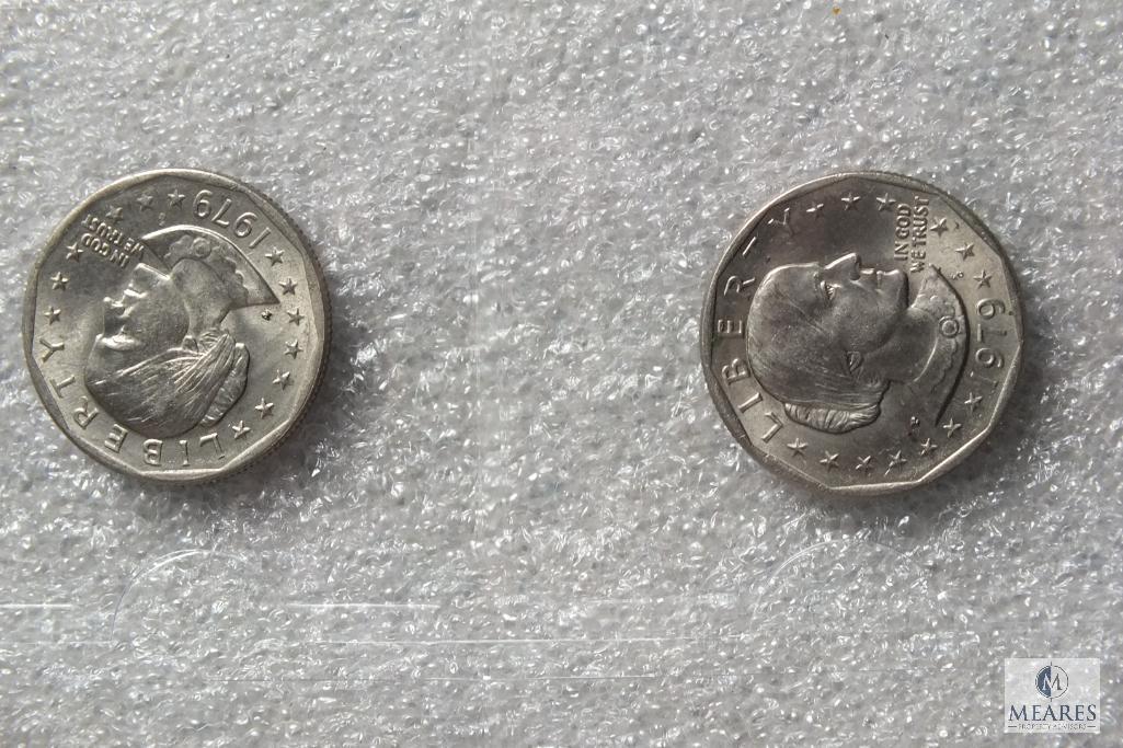 Lot of (14) 1979 Susan B Anthony dollars - Possible Wide Rim - Near Date Varieties included