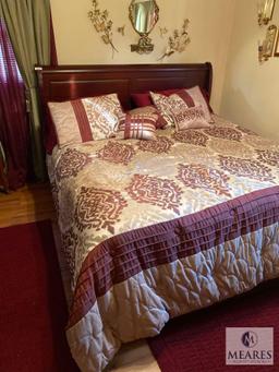 King Size Headboard, Footboard, Frame and Linens