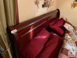 King Size Headboard, Footboard, Frame and Linens