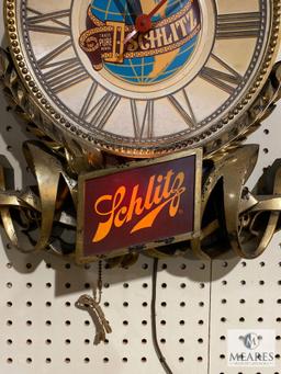 Vintage 1977 Schlitz Light Up Wall Clock