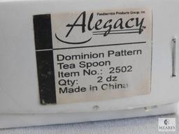 Alegacy Dominion Pattern Dinnerware, 8 dz Bouillon Spoons, 4 dz teaspoons