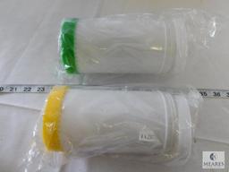 Lot of 7 Winco Stor & Pour, 1 Qt Pour Containers with Spout and Lid (Yellow & Green)