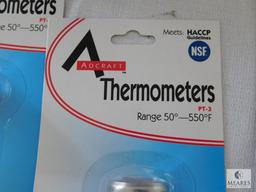 Lot of 12 Adcraft Thermometers PT-3 Range 50 degree to 550 degrees