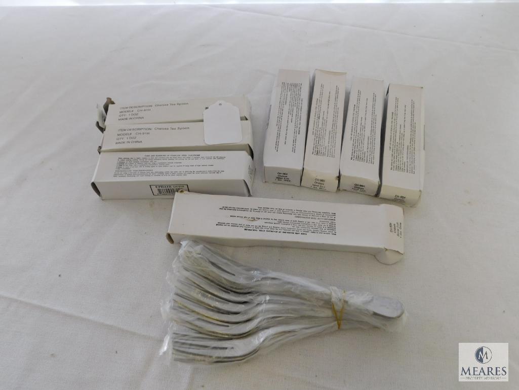 Lot of Chelsea pattern Dinnerware Salad Forks & Teaspoons & Dinner Forks
