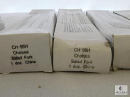 Lot of Chelsea pattern Dinnerware Salad Forks & Teaspoons & Dinner Forks